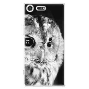 Plastové puzdro iSaprio - BW Owl - Sony Xperia XZ Premium