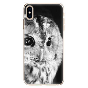 Plastové puzdro iSaprio - BW Owl - iPhone XS Max