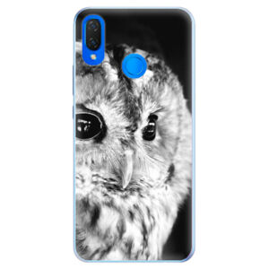 Silikónové puzdro iSaprio - BW Owl - Huawei Nova 3i