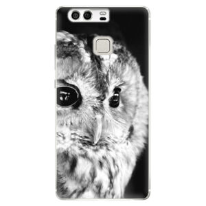 Silikónové puzdro iSaprio - BW Owl - Huawei P9