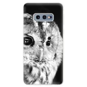 Odolné silikonové pouzdro iSaprio - BW Owl - Samsung Galaxy S10e