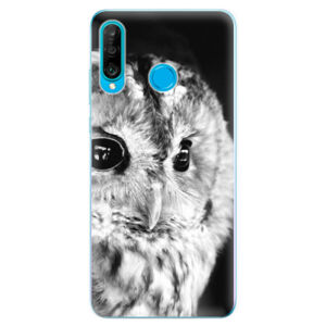 Odolné silikonové pouzdro iSaprio - BW Owl - Huawei P30 Lite