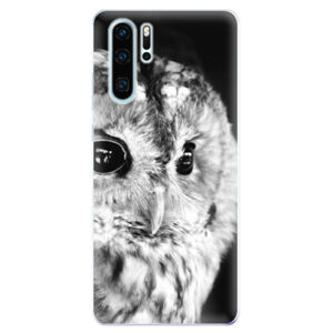 Odolné silikonové pouzdro iSaprio - BW Owl - Huawei P30 Pro