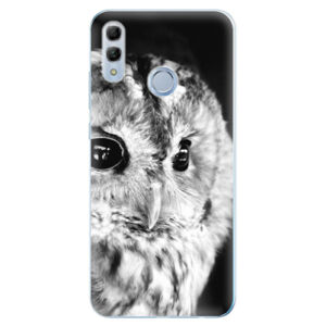 Odolné silikonové pouzdro iSaprio - BW Owl - Huawei Honor 10 Lite
