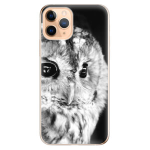 Odolné silikónové puzdro iSaprio - BW Owl - iPhone 11 Pro