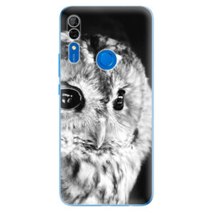 Odolné silikónové puzdro iSaprio - BW Owl - Huawei P Smart Z