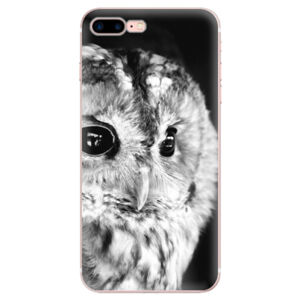 Odolné silikónové puzdro iSaprio - BW Owl - iPhone 7 Plus