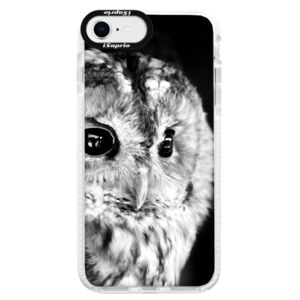 Silikónové puzdro Bumper iSaprio - BW Owl - iPhone SE 2020