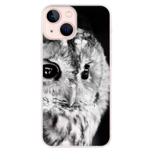 Odolné silikónové puzdro iSaprio - BW Owl - iPhone 13 mini