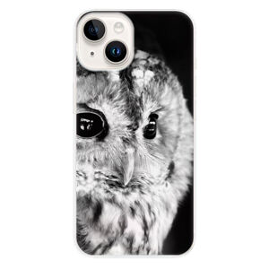 Odolné silikónové puzdro iSaprio - BW Owl - iPhone 15