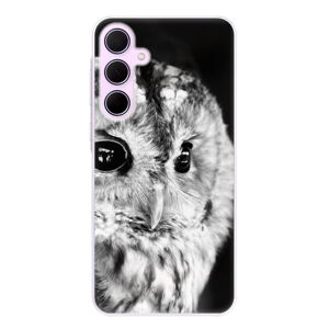 Odolné silikónové puzdro iSaprio - BW Owl - Samsung Galaxy A35 5G