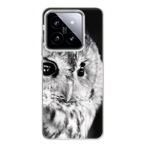 Odolné silikónové puzdro iSaprio - BW Owl - Xiaomi 14