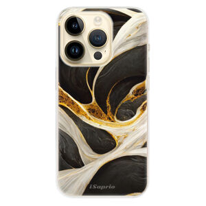 Odolné silikónové puzdro iSaprio - Black and Gold - iPhone 14 Pro