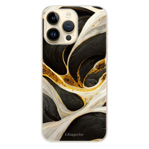 Odolné silikónové puzdro iSaprio - Black and Gold - iPhone 14 Pro Max