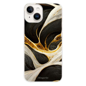 Odolné silikónové puzdro iSaprio - Black and Gold - iPhone 15