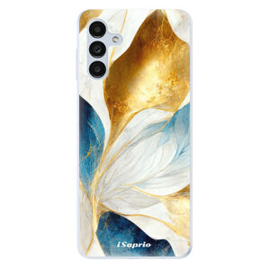 Odolné silikónové puzdro iSaprio - Blue Leaves - Samsung Galaxy A13 5G
