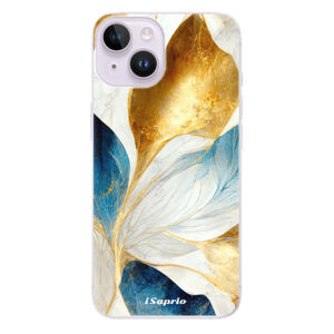 Odolné silikónové puzdro iSaprio - Blue Leaves - iPhone 14