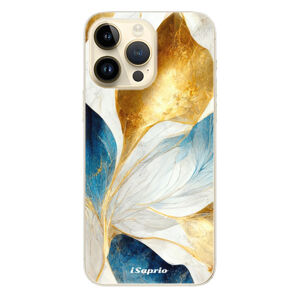 Odolné silikónové puzdro iSaprio - Blue Leaves - iPhone 14 Pro Max