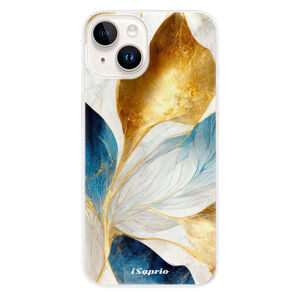 Odolné silikónové puzdro iSaprio - Blue Leaves - iPhone 15