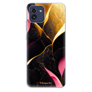 Odolné silikónové puzdro iSaprio - Gold Pink Marble - Samsung Galaxy A03
