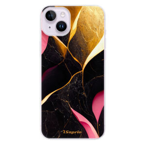Odolné silikónové puzdro iSaprio - Gold Pink Marble - iPhone 14 Plus