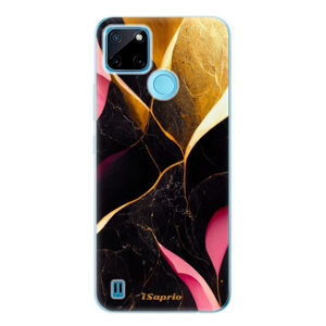 Odolné silikónové puzdro iSaprio - Gold Pink Marble - Realme C21Y / C25Y