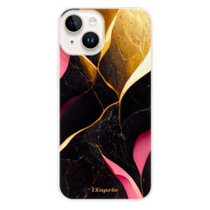 Odolné silikónové puzdro iSaprio - Gold Pink Marble - iPhone 15