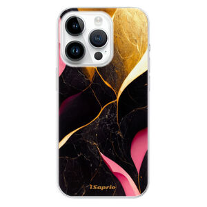 Odolné silikónové puzdro iSaprio - Gold Pink Marble - iPhone 15 Pro