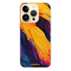Odolné silikónové puzdro iSaprio - Orange Paint - iPhone 14 Pro