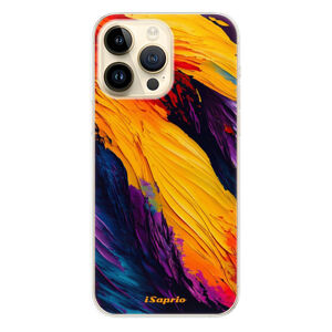 Odolné silikónové puzdro iSaprio - Orange Paint - iPhone 14 Pro Max