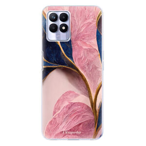 Odolné silikónové puzdro iSaprio - Pink Blue Leaves - Realme 8i