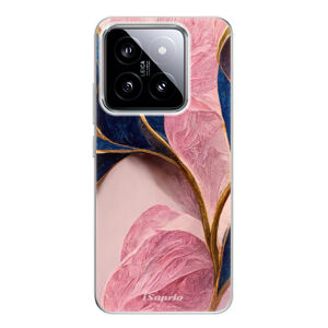 Odolné silikónové puzdro iSaprio - Pink Blue Leaves - Xiaomi 14