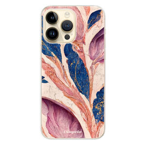Odolné silikónové puzdro iSaprio - Purple Leaves - iPhone 14 Pro Max
