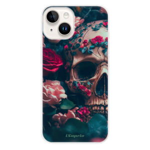 Odolné silikónové puzdro iSaprio - Skull in Roses - iPhone 15