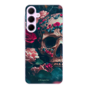 Odolné silikónové puzdro iSaprio - Skull in Roses - Samsung Galaxy A35 5G