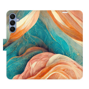 Flipové puzdro iSaprio - Blue and Orange - Samsung Galaxy A25 5G
