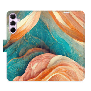 Flipové puzdro iSaprio - Blue and Orange - Samsung Galaxy A35 5G