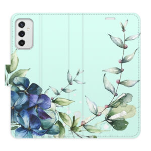 Flipové puzdro iSaprio - Blue Flowers - Samsung Galaxy M52 5G