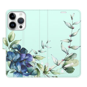 Flipové puzdro iSaprio - Blue Flowers - iPhone 15 Pro