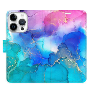 Flipové puzdro iSaprio - BluePink Paint - iPhone 15 Pro