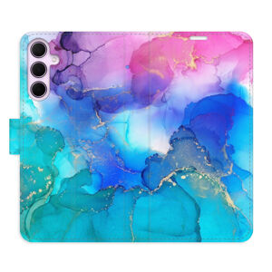 Flipové puzdro iSaprio - BluePink Paint - Samsung Galaxy A35 5G