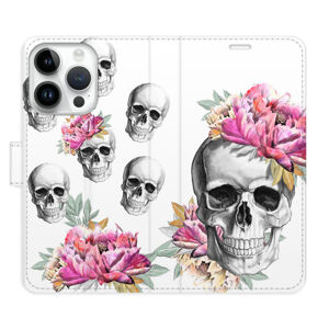 Flipové puzdro iSaprio - Crazy Skull - iPhone 15 Pro