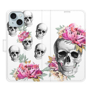 Flipové puzdro iSaprio - Crazy Skull - iPhone 15