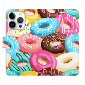 Flipové puzdro iSaprio - Donuts Pattern 02 - iPhone 15 Pro