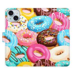 Flipové puzdro iSaprio - Donuts Pattern 02 - iPhone 15