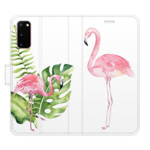 Flipové puzdro iSaprio - Flamingos - Samsung Galaxy S20