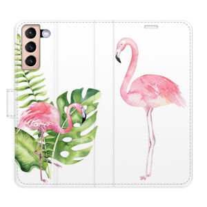 Flipové puzdro iSaprio - Flamingos - Samsung Galaxy S21