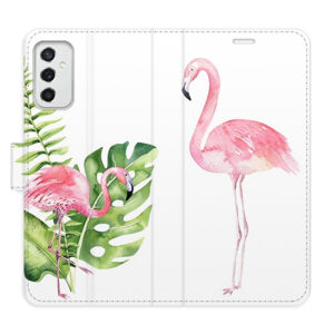 Flipové puzdro iSaprio - Flamingos - Samsung Galaxy M52 5G