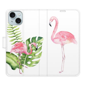 Flipové puzdro iSaprio - Flamingos - iPhone 15