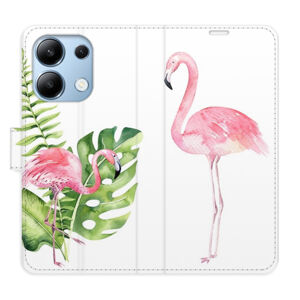 Flipové puzdro iSaprio - Flamingos - Xiaomi Redmi Note 13